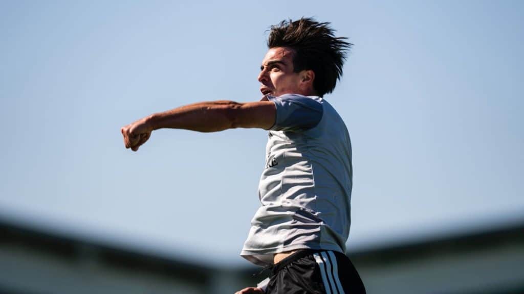 Jorge Alastuey celebra un gol en la MLS Next Pro